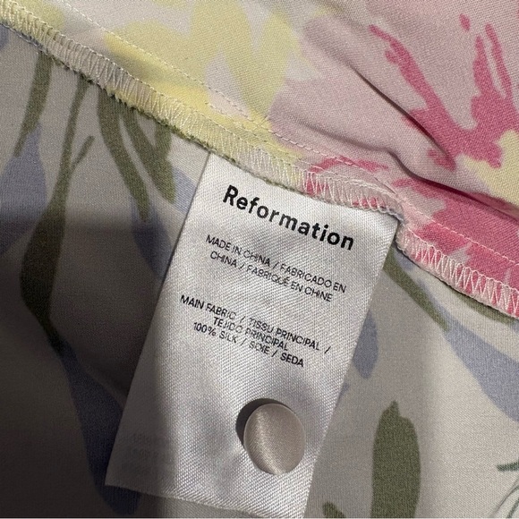 Reformation New Poppies Silk Maxi Dress Size 8 - Picture 15 of 16